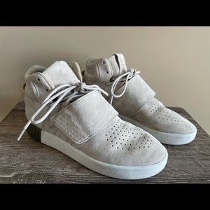 Adidas Tubular Tan/Cream Suede Sneakers Size 7.5